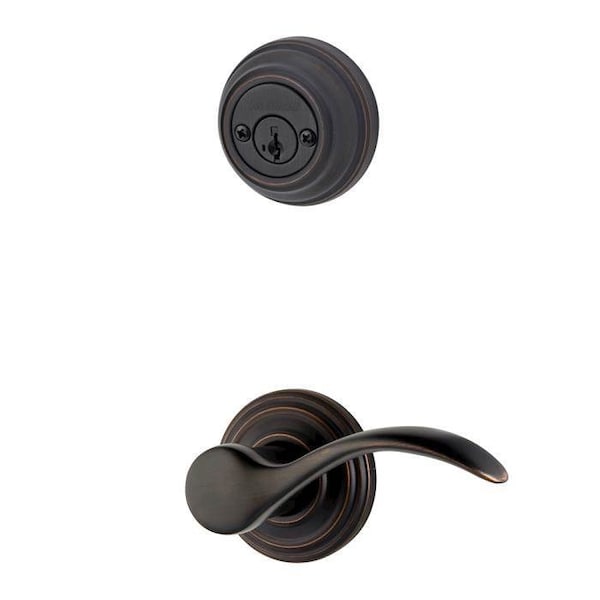 Kwikset Pembroke Lever Interior Double Cylinder Handleset Trim 967PML-LH-11P-SMT - main